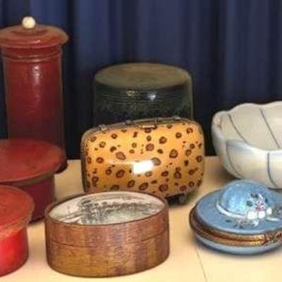 Trinket boxes needle holder & small bowl