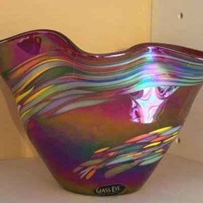 Glass eye studio art glass bowl