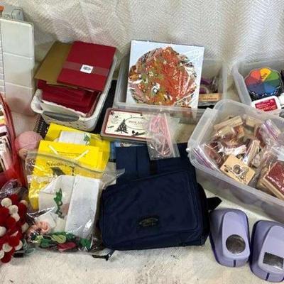 Rubber stamping supplies watercolor travel kit, needlepoint