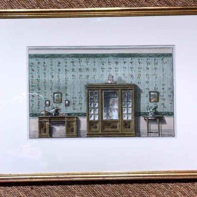 Signed original a berilacqua aquarelle watercolor