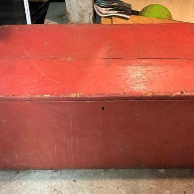 Primitive style wood chest