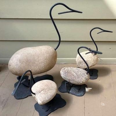 Garden art a flock of geese