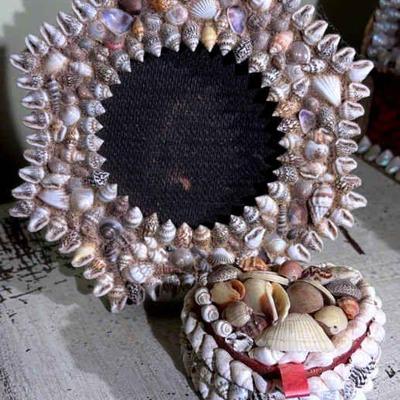 Souvenir seashell art collection