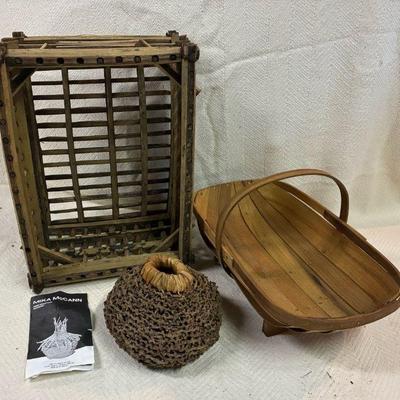 Mika mccann woven basket chicken coop & garden trug