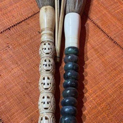 East asian calligraphy painting brushes
