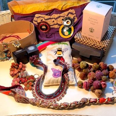Bohemian style accessories including marni bag jewelry, candle & more