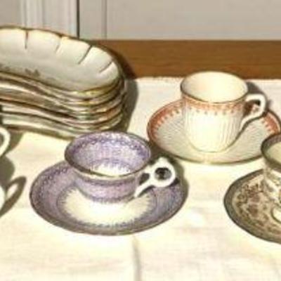 Tea cups and espresso cups