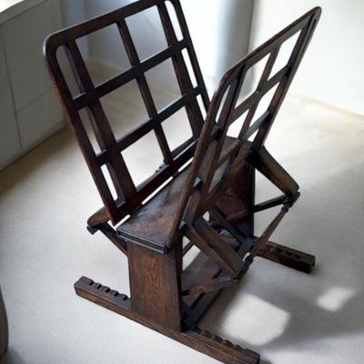 Antique english rosewood folio stand