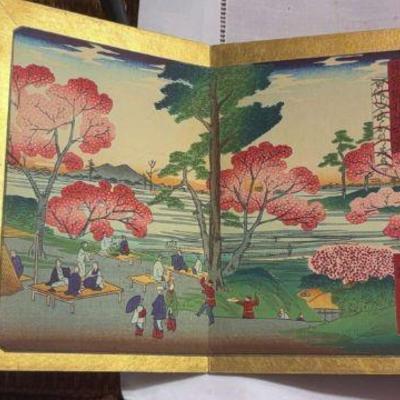 Album of 18 color prints by hiroshige iii places in tokyo.
