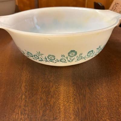 Large Vintage Glasbake Maid of Honor Bowl 