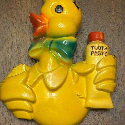 Vintage Rubber Duck Toothpaste Decor 