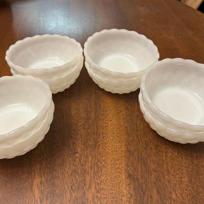Milk Glass Serving Bowls 