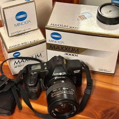 Minolta Maxxum Camera and accessories 