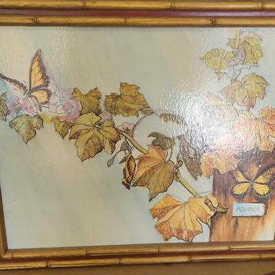 Assorted Home Decor & Collectibles - Framed Art, Metal Lizard, Model Ship