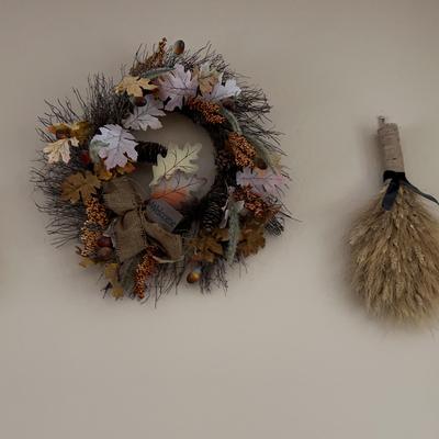 Rustic Fall Wreath & Wheat Sheaf Wall Décor Set – Harvest Charm