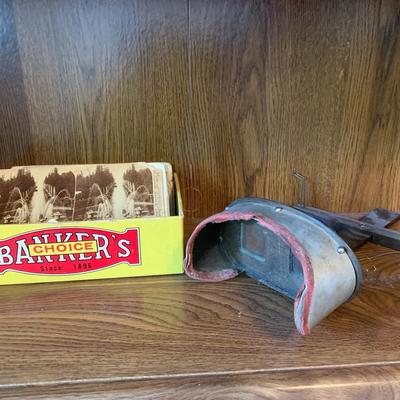Antique Stereoscope Set