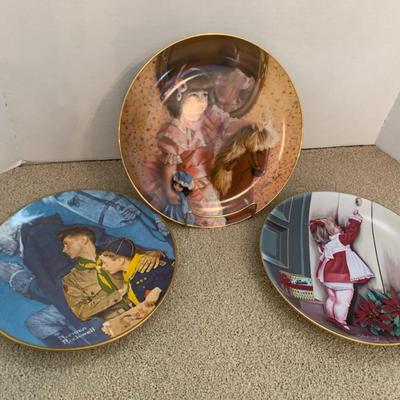 Norman Rockwell And Misc China Plates