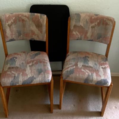 Two Chairs And Folding Table