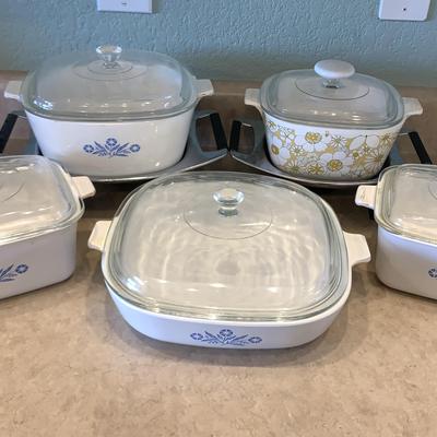 Corning Ware Bowls And Stands 