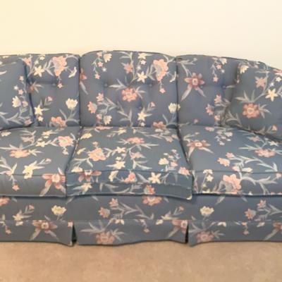 Blue Floral Couch