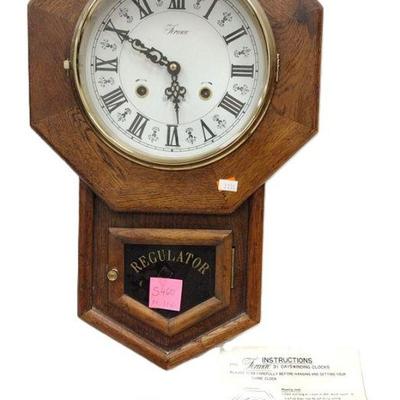 FORMAC 31 DAY KEY WIND OAK WALL CLOCK