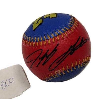 JEFF GORDON NASCAR HOF SIGNED (FACSIMILE) BASEBAL