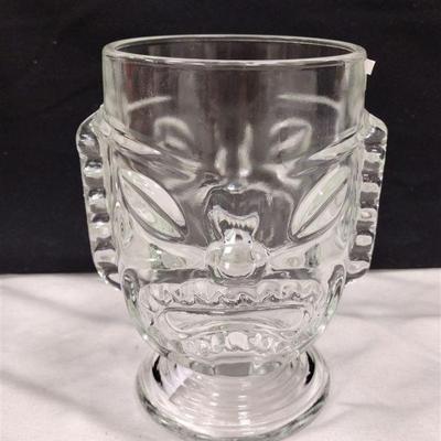 INDIANA GLASS TIKI TWO FACED GLASS
