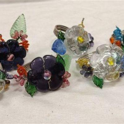 ART GLASS NAPKIN RINGS