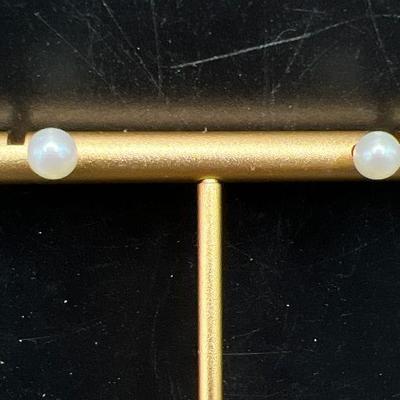 14K Gold Pearl Earrings
