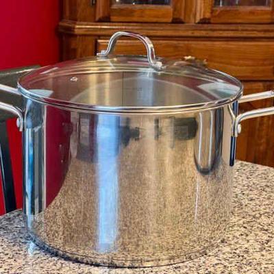 12QT Gourmet Edge Stainless Steel Pot With Lid

