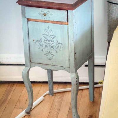 Rustic Painted Side Table

