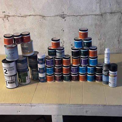 Large Collection Of Color Sample Paints

