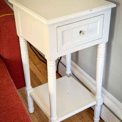 Charming Side Table With Electrical Hookups
