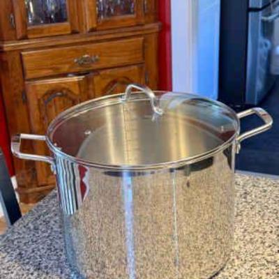 20 QT Gourmet Edge Stainless Steel Pot With Lid
