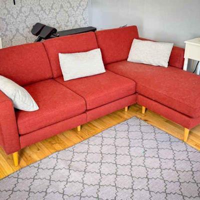 Modern Classy Red Sectional Sofa
