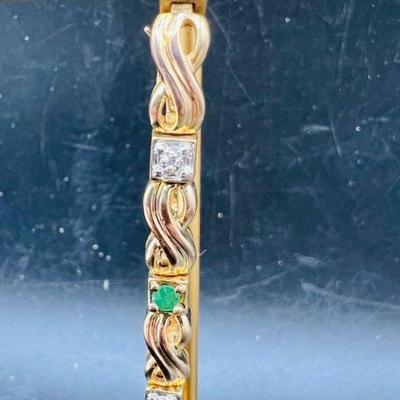 7.25” Sparkling Gold Vermeil Bracelet with Safety Clasp
