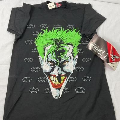 Vintage 1989 Joker T-shirt with Iconic Batman Graphic, “Division 1” Brand, Size Large