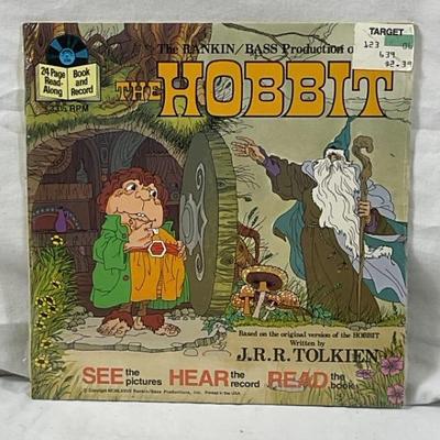 1977 Rankin/Bass “The Hobbit” Read-Along Book & Record, J.R.R. Tolkien Adaptation, Orson Bean & John