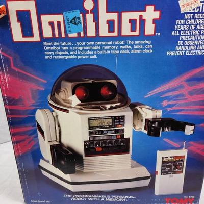 Vintage 1980s Tomy Omnibot 5402 Programmable Personal Robot with Cassette Deck & Remote Control