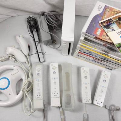 Nintendo Wii Console Bundle with Remotes, MotionPlus, Wii Wheel & Games – Mario Kart, Zelda & More