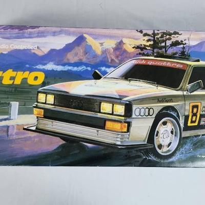 Vintage 1986 Radio Shack Audi Sport Quattro RC Car with Original Box – AWD, Classic RC Collectible