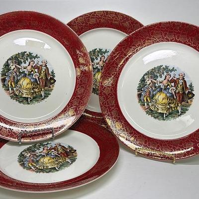 22Kt Gold Stetson China Plates 