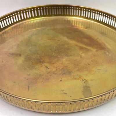 Vintage Brass Serving Tray 