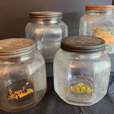 4 Vintage Coffee Jars