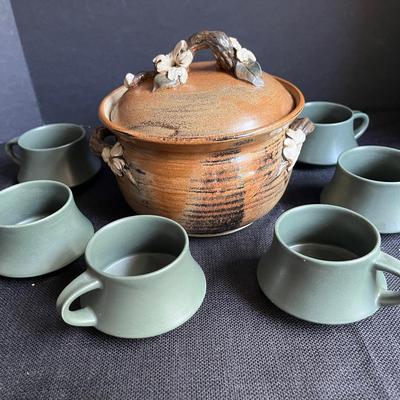 Earthenware Tureen & MCM Mugs