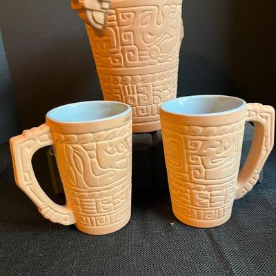 Frankoma Beer Pitcher Set