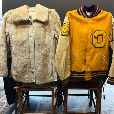 Northwest Classen High (OKC) Letter Jacket And Fur/Lambskin Jacket
