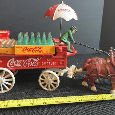 Cast Iron Coca-Cola Horse-Drawn Wagon