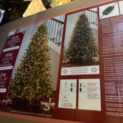 Christmas tree with multiple-color lights