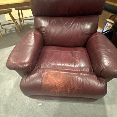 Leather side chair